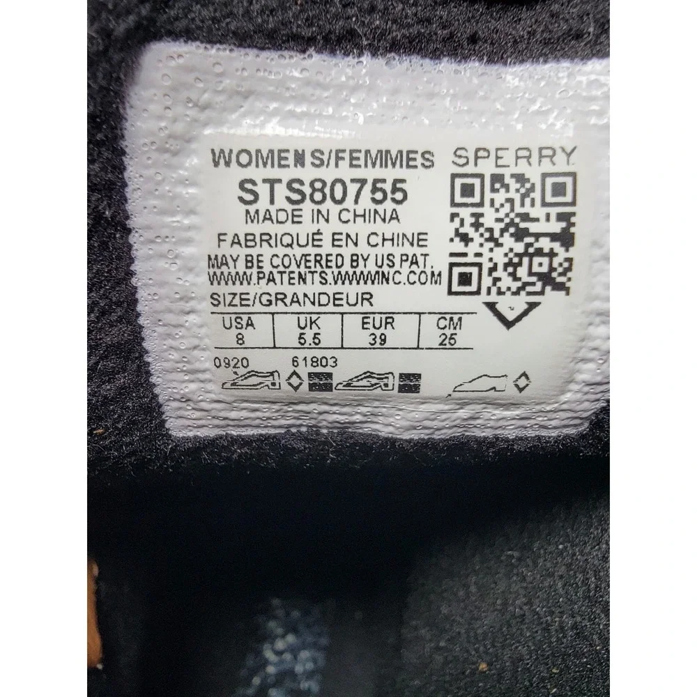 Sperry Top Sider Saltwater Duck Boots Women's Size 8 Black Waterproof STS80755